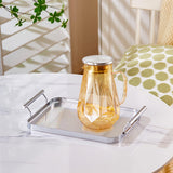 Maxbell coffee servings Tray Perfume Candle Tray Keys for Countertop Bedroom Entrance Argent small