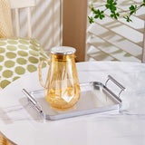 Maxbell coffee servings Tray Perfume Candle Tray Keys for Countertop Bedroom Entrance Argent small