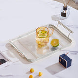 Maxbell coffee servings Tray Perfume Candle Tray Keys for Countertop Bedroom Entrance Argent small