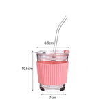 Maxbell 350ml Water Cup Bar Accessories Drinking Glass Cups for Beverage juice pink