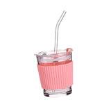 Maxbell 350ml Water Cup Bar Accessories Drinking Glass Cups for Beverage juice pink