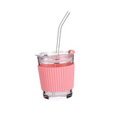 Maxbell 350ml Water Cup Bar Accessories Drinking Glass Cups for Beverage juice pink