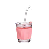 Maxbell 350ml Water Cup Bar Accessories Drinking Glass Cups for Beverage juice pink