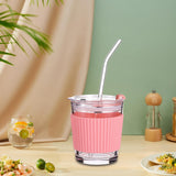 Maxbell 350ml Water Cup Bar Accessories Drinking Glass Cups for Beverage juice pink