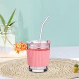 Maxbell 350ml Water Cup Bar Accessories Drinking Glass Cups for Beverage juice pink