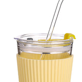 Maxbell 350ml Water Cup Bar Accessories Drinking Glass Cups for Beverage juice yellow