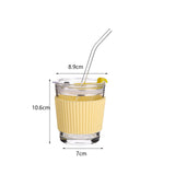 Maxbell 350ml Water Cup Bar Accessories Drinking Glass Cups for Beverage juice yellow