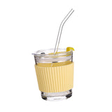 Maxbell 350ml Water Cup Bar Accessories Drinking Glass Cups for Beverage juice yellow