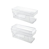 Maxbell 2 Tier Automatic Rolling Drink Storage Rack Can Dispenser for Pantry without Lid