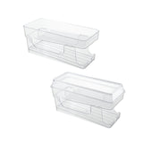 Maxbell 2 Tier Automatic Rolling Drink Storage Rack Can Dispenser for Pantry without Lid
