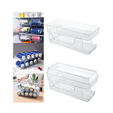 Maxbell 2 Tier Automatic Rolling Drink Storage Rack Can Dispenser for Pantry without Lid