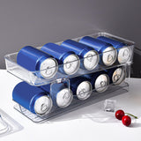 Maxbell 2 Tier Automatic Rolling Drink Storage Rack Can Dispenser for Pantry without Lid