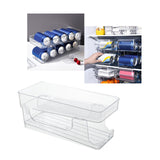 Maxbell 2 Tier Automatic Rolling Drink Storage Rack Can Dispenser for Pantry without Lid