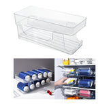 Maxbell 2 Tier Automatic Rolling Drink Storage Rack Can Dispenser for Pantry without Lid