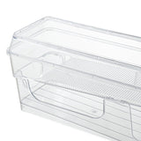 Maxbell 2 Tier Automatic Rolling Drink Storage Rack Can Dispenser for Pantry with Lid