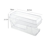 Maxbell 2 Tier Automatic Rolling Drink Storage Rack Can Dispenser for Pantry with Lid