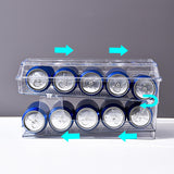 Maxbell 2 Tier Automatic Rolling Drink Storage Rack Can Dispenser for Pantry with Lid