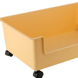 Maxbell File Box with Wheels Oversized Storage Container for Closet Office Kids Room L Yellow