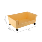 Maxbell File Box with Wheels Oversized Storage Container for Closet Office Kids Room L Yellow