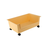 Maxbell File Box with Wheels Oversized Storage Container for Closet Office Kids Room L Yellow