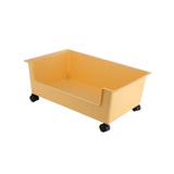 Maxbell File Box with Wheels Oversized Storage Container for Closet Office Kids Room L Yellow