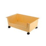 Maxbell File Box with Wheels Oversized Storage Container for Closet Office Kids Room L Yellow