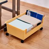 Maxbell File Box with Wheels Oversized Storage Container for Closet Office Kids Room L Yellow