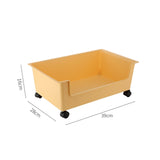 Maxbell File Box with Wheels Oversized Storage Container for Closet Office Kids Room Yellow S