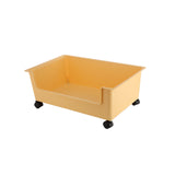 Maxbell File Box with Wheels Oversized Storage Container for Closet Office Kids Room Yellow S