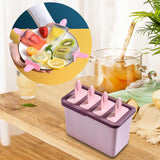 Maxbell Popsicle Maker DIY with Lids Kitchen Tools Ice Cream Maker for Home Homemade Pink