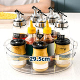 Maxbell Rotating Turntable Organizer Condiment Storage Rack for Dining Pantry Baking