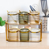 Maxbell Spice Jar Counter Kitchen Multifunction Dustproof Food Storage Condiment Jar 2 layer