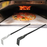 Maxbell Pizza Oven Ash Shovel Portable Cleaning Rake for Grill Fireplaces Wood Stove A
