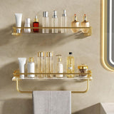 Maxbell Floating Shelf with Towel Rack Luxury Acrylic Shelf for Living Room Bathroom 50cm