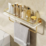 Maxbell Floating Shelf with Towel Rack Luxury Acrylic Shelf for Living Room Bathroom 50cm