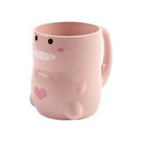 Maxbell Toothbrush Cup Holder Modern Hotel Couples Durable Drinking Cup Pink
