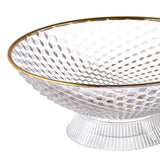 Maxbell Decorative Pedestal Bowl for Dining Room Farmhouse Centerpiece Desktop Decor transparent