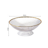 Maxbell Decorative Pedestal Bowl for Dining Room Farmhouse Centerpiece Desktop Decor transparent