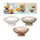 Maxbell Decorative Pedestal Bowl for Dining Room Farmhouse Centerpiece Desktop Decor transparent