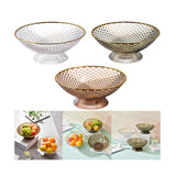 Maxbell Decorative Pedestal Bowl for Dining Room Farmhouse Centerpiece Desktop Decor transparent