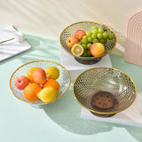 Maxbell Decorative Pedestal Bowl for Dining Room Farmhouse Centerpiece Desktop Decor transparent