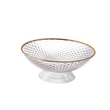 Maxbell Decorative Pedestal Bowl for Dining Room Farmhouse Centerpiece Desktop Decor transparent