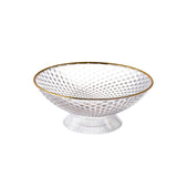 Maxbell Decorative Pedestal Bowl for Dining Room Farmhouse Centerpiece Desktop Decor transparent
