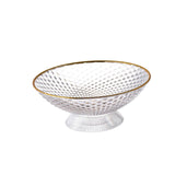 Maxbell Decorative Pedestal Bowl for Dining Room Farmhouse Centerpiece Desktop Decor transparent