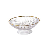 Maxbell Decorative Pedestal Bowl for Dining Room Farmhouse Centerpiece Desktop Decor transparent