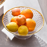 Maxbell Decorative Pedestal Bowl for Dining Room Farmhouse Centerpiece Desktop Decor transparent