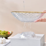 Maxbell Decorative Pedestal Bowl for Dining Room Farmhouse Centerpiece Desktop Decor transparent