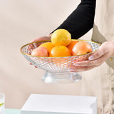 Maxbell Decorative Pedestal Bowl for Dining Room Farmhouse Centerpiece Desktop Decor transparent