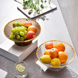 Maxbell Decorative Pedestal Bowl for Dining Room Farmhouse Centerpiece Desktop Decor orange