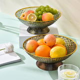 Maxbell Decorative Pedestal Bowl for Dining Room Farmhouse Centerpiece Desktop Decor orange